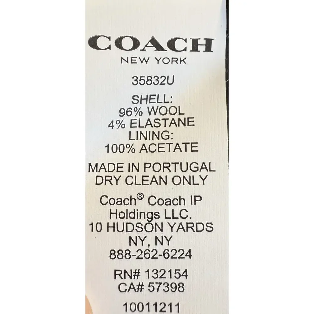 Coach inverted pleat